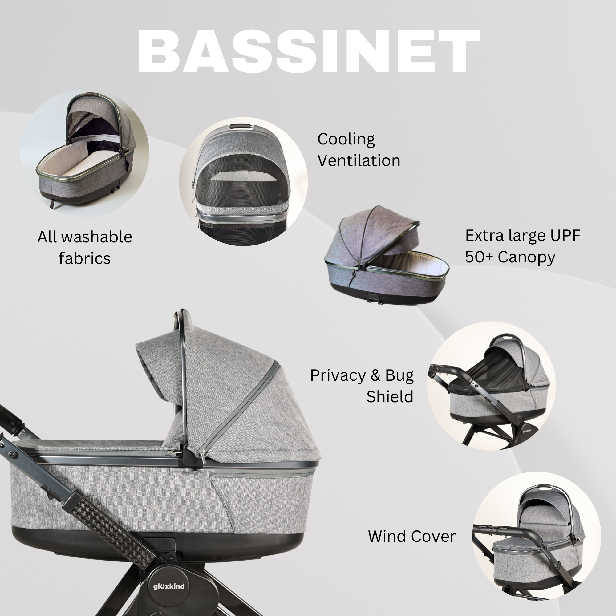 Glüxkind Rosa Smart Stroller (Flight-safe, modular battery)