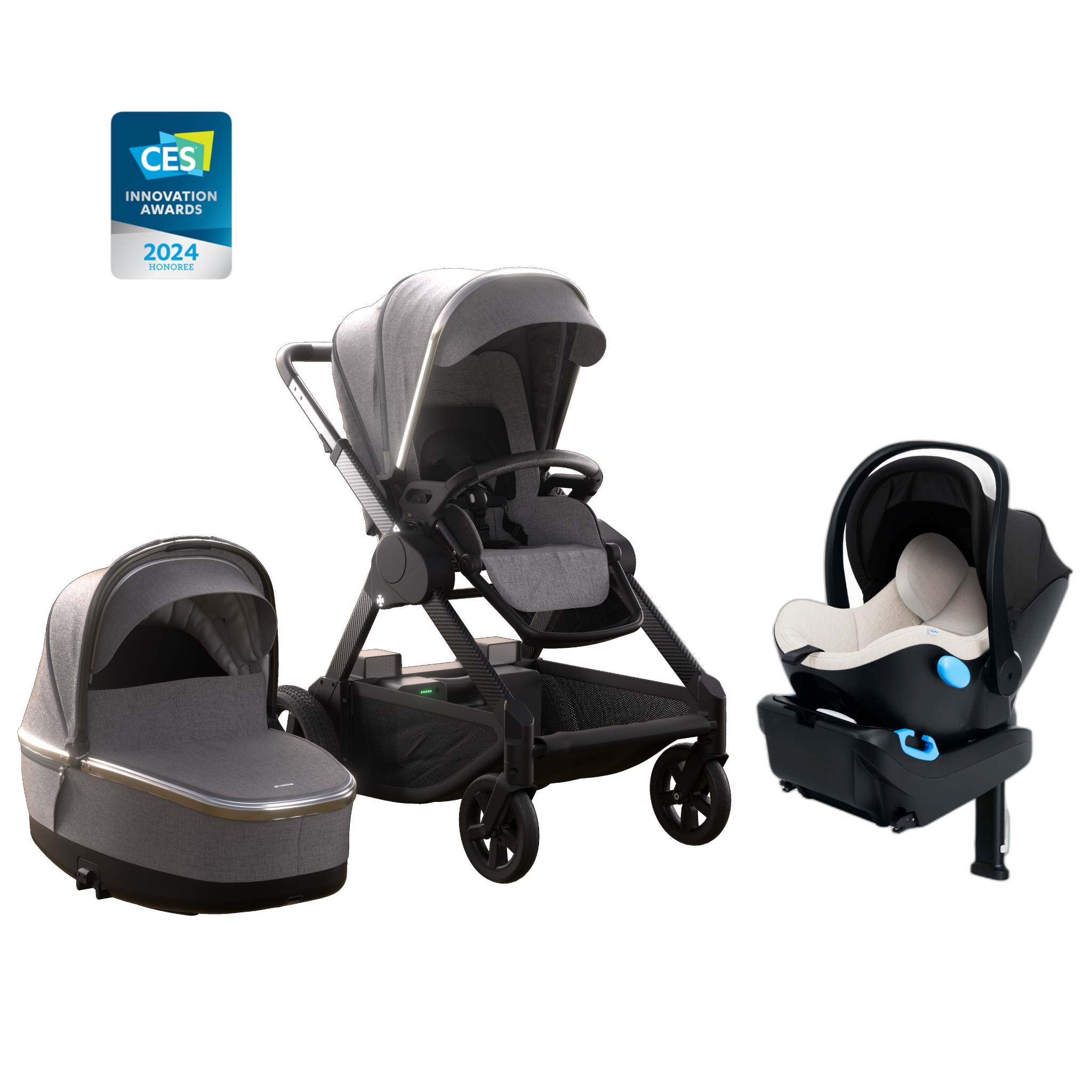 Glüxkind Rosa Smart Stroller (Flight-safe, modular battery)