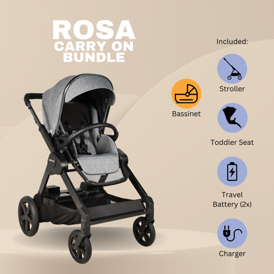 Glüxkind Rosa Smart Stroller (Flight-safe, modular battery)
