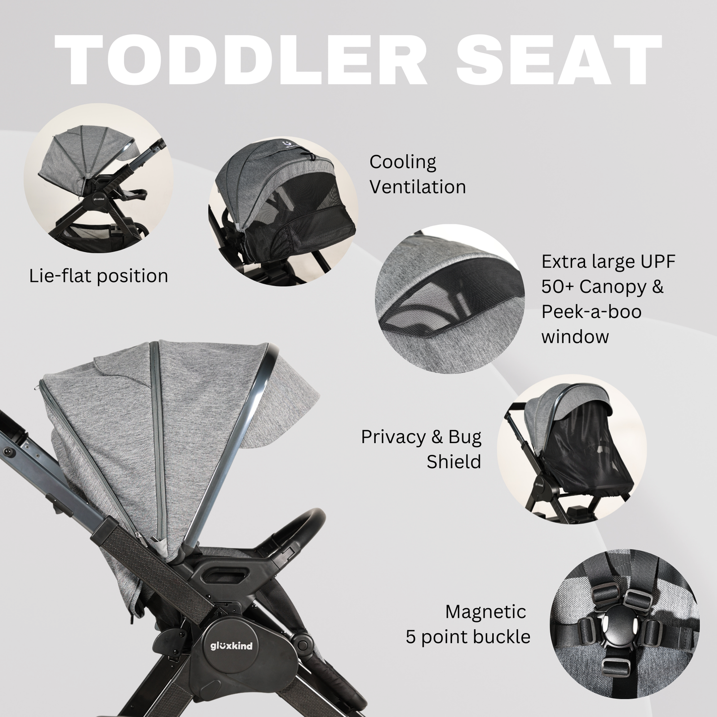 Glüxkind Rosa Smart Stroller (Flight-safe, modular battery)